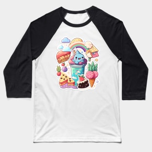 super cute kawaii ice creams and sweets Baseball T-Shirt